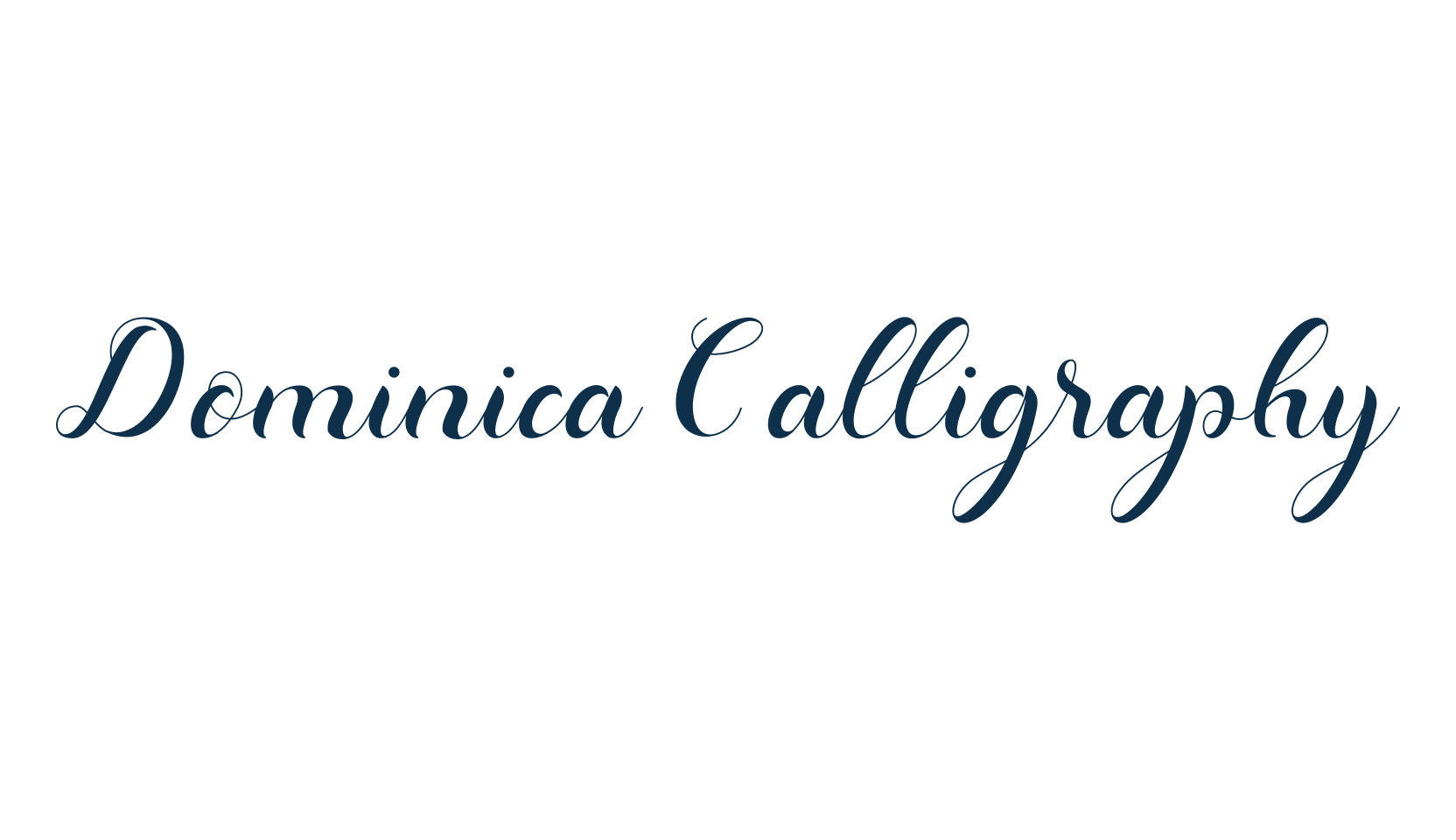 Dominica Calligraphy, script calligraphy fancy decorative font preview