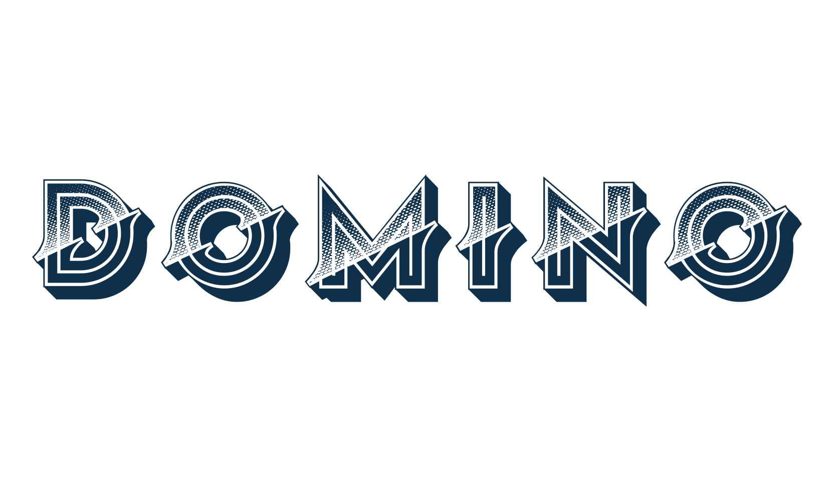 Domino (domino-4), fancy distorted decorative font preview