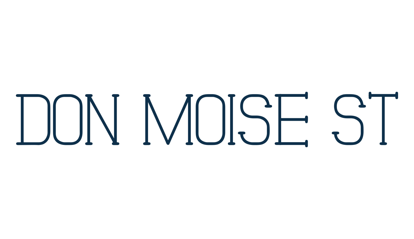 Don Moise St, various font preview