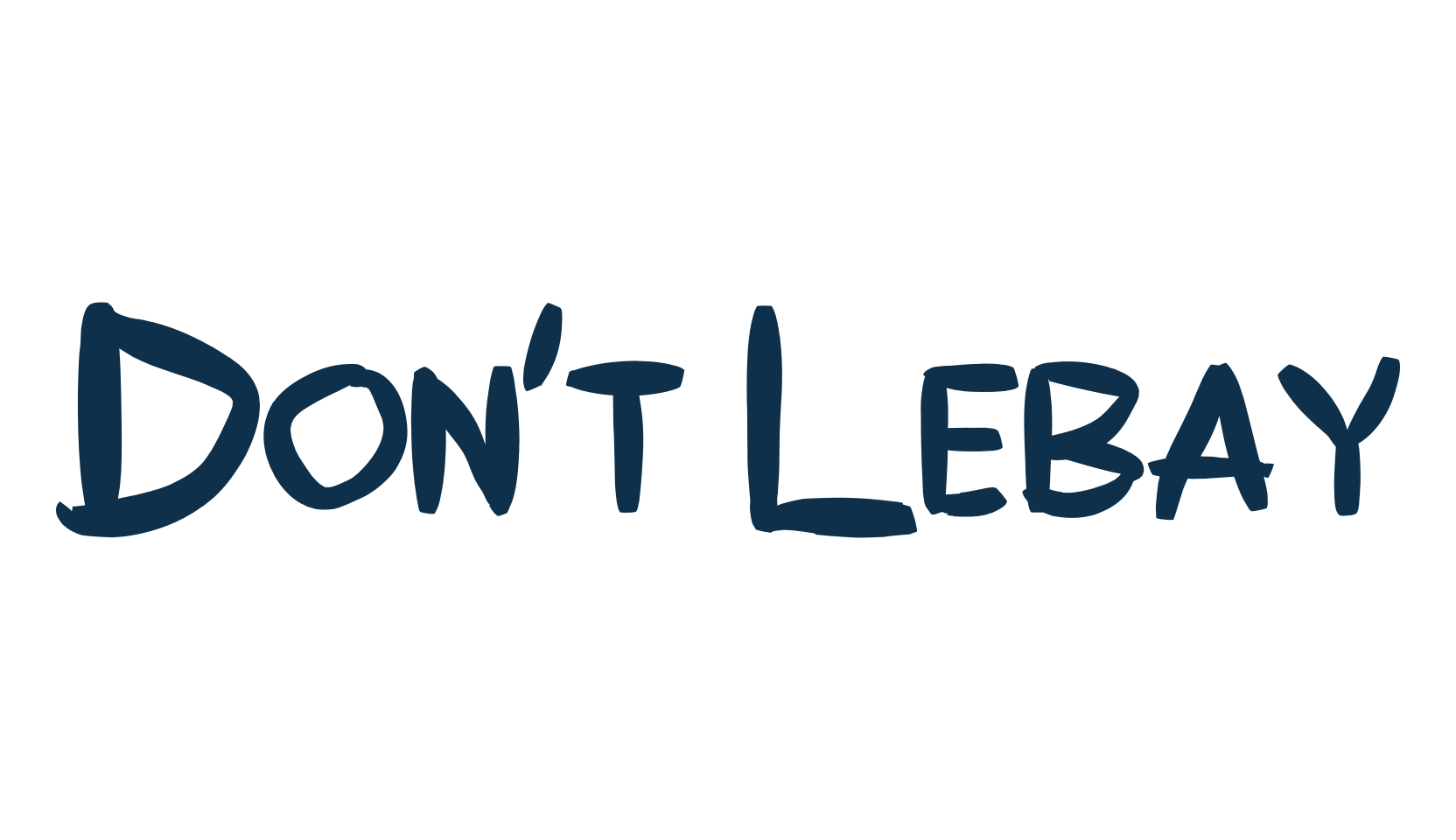 Don't Lebay, handwriting font preview