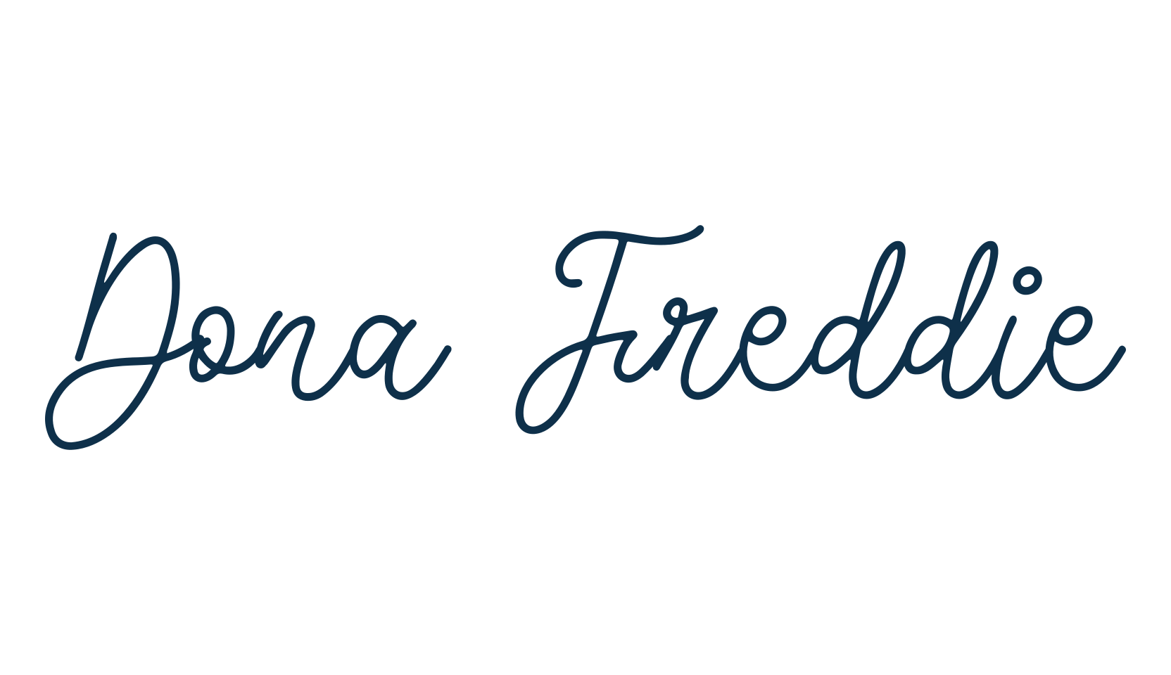Dona Freddie, script handwritten fancy decorative calligraphy font preview