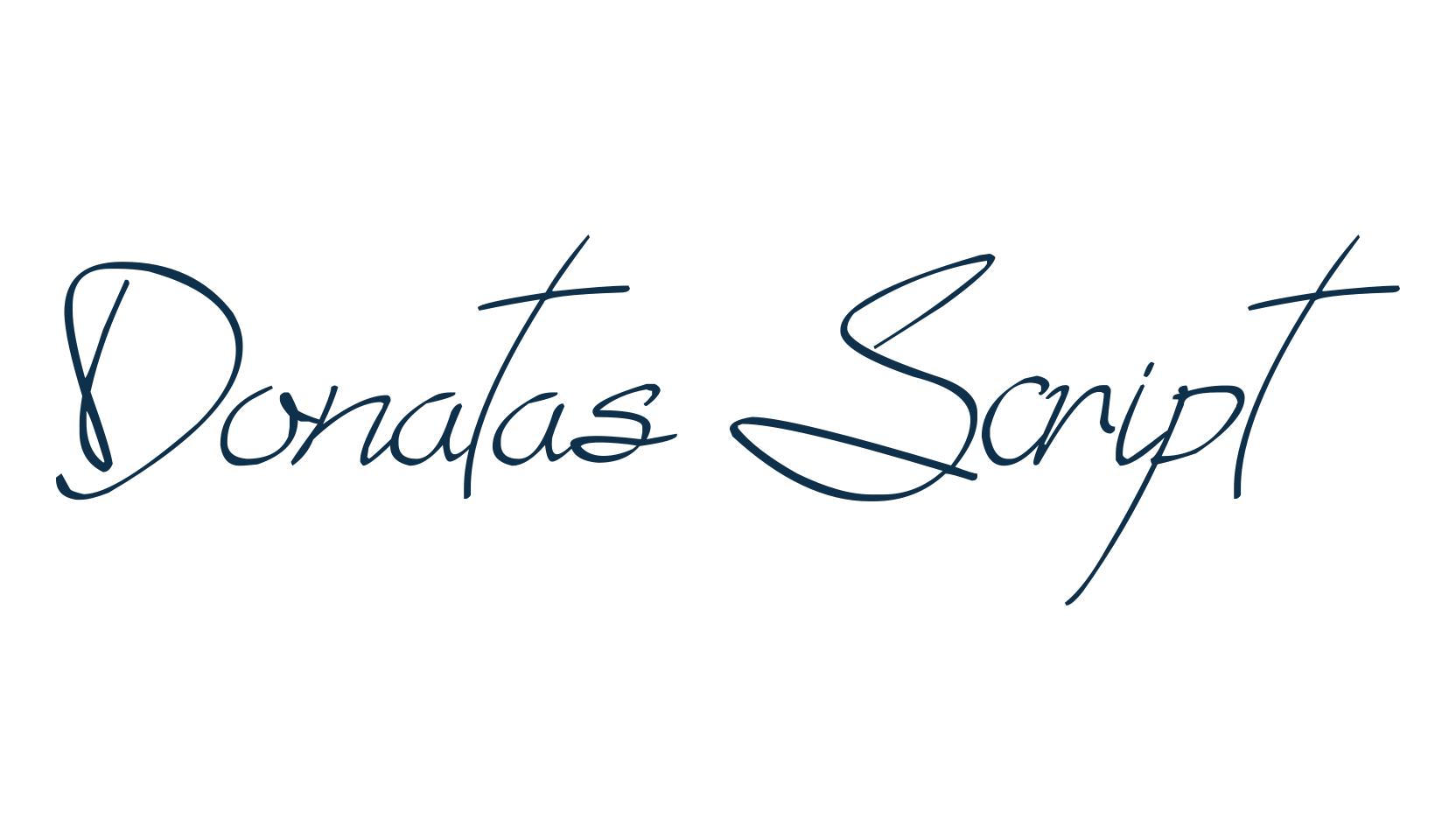Donatas Script, handwriting font preview