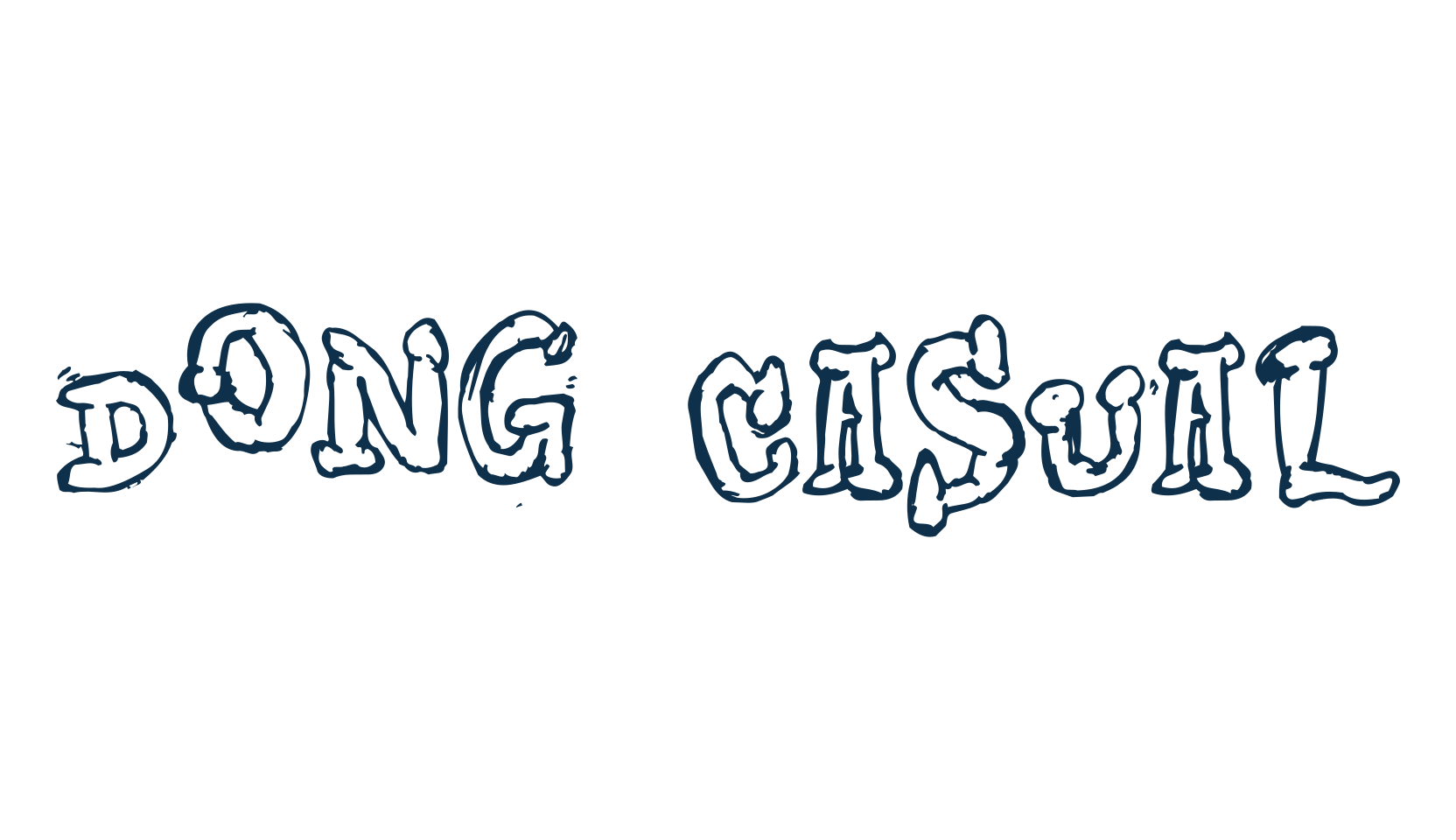 Dong Casual, fancy decorative font preview