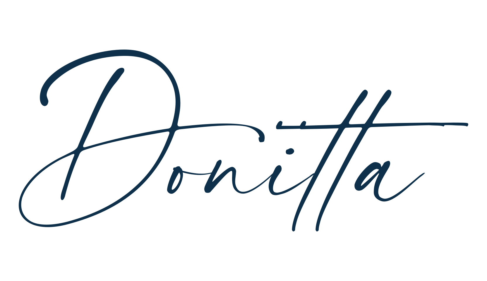 Donitta, handwriting font preview