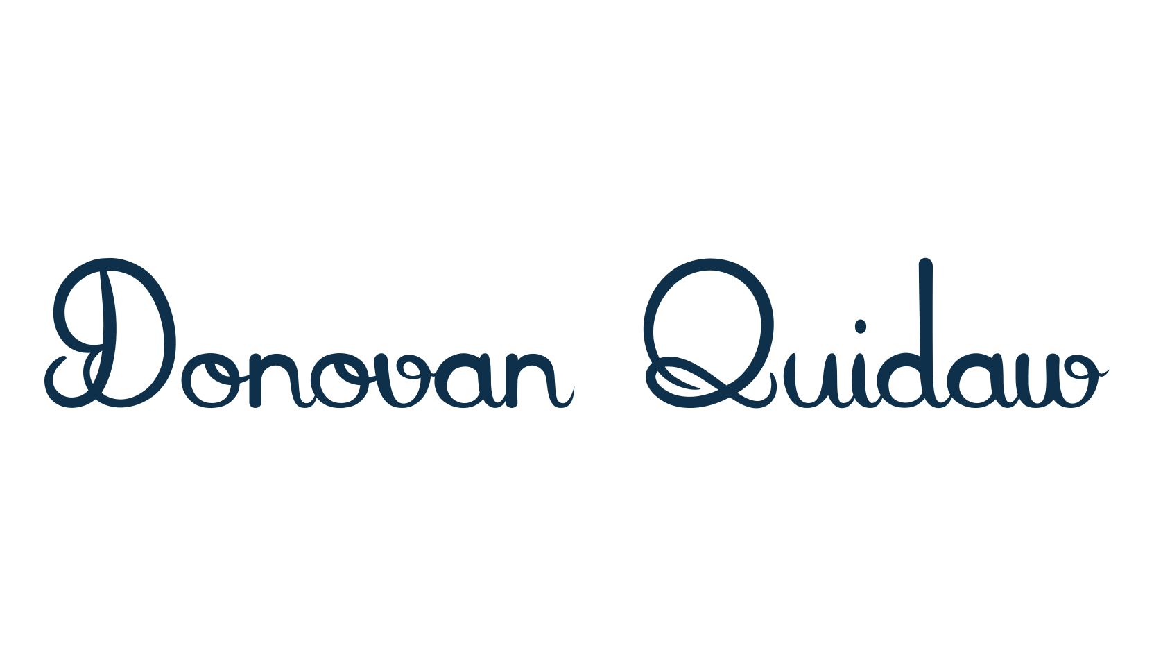Donovan Quidaw, fancy decorative font preview