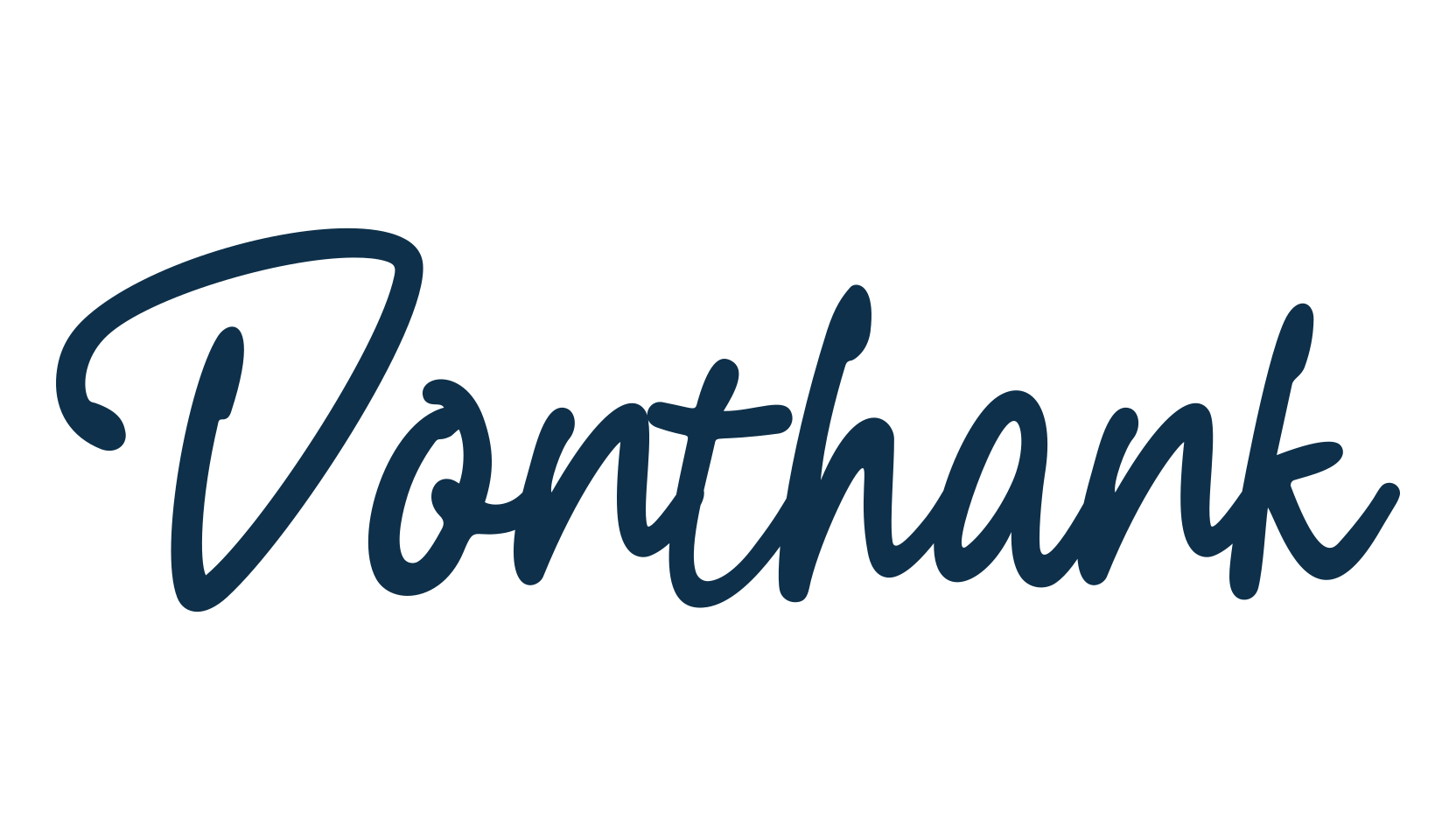 Donthank, handwriting font preview