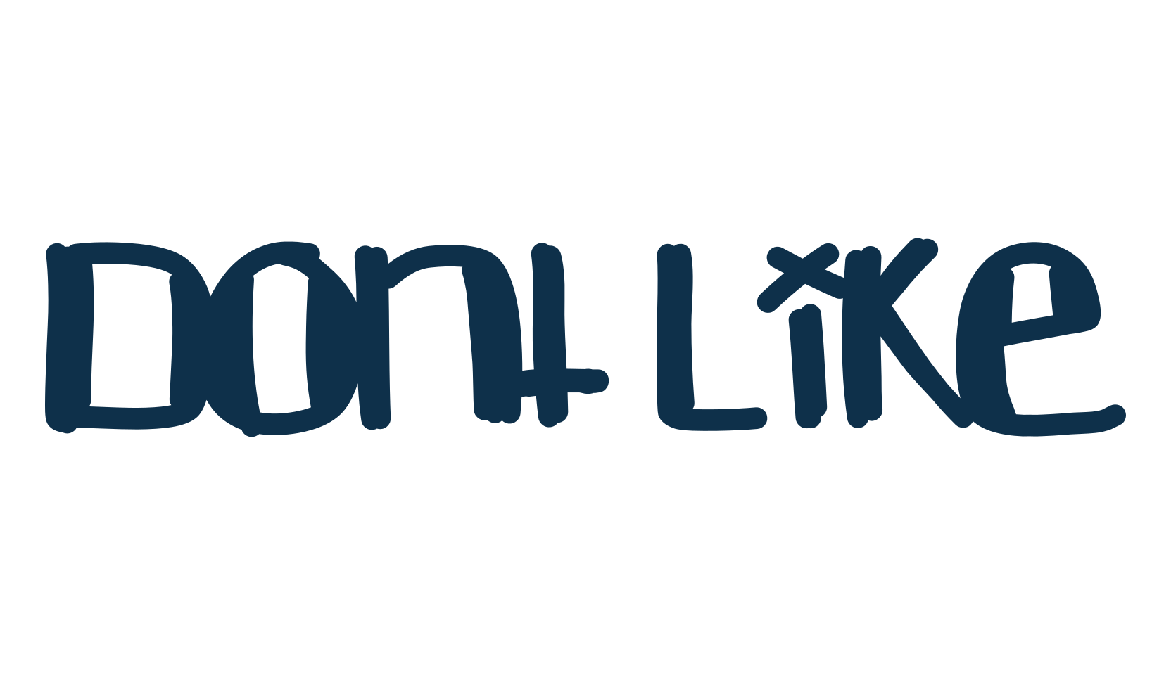 Dont Like, cartoon font preview