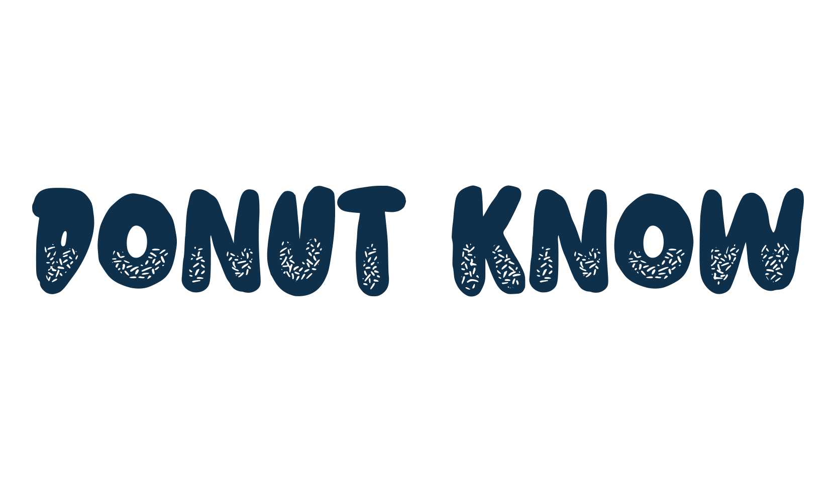Donut Know, cartoon font preview
