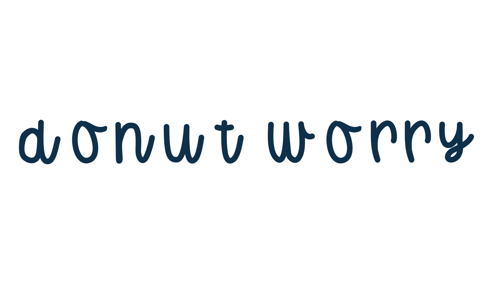 Donut Worry, handwriting font preview