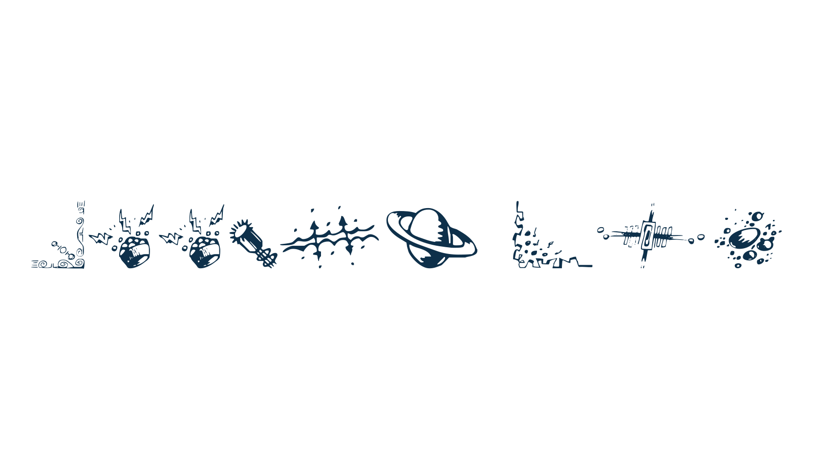 Doodle Art, fancy decorative font preview