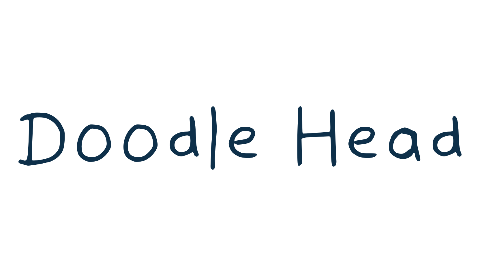 Doodle Head, handwriting font preview
