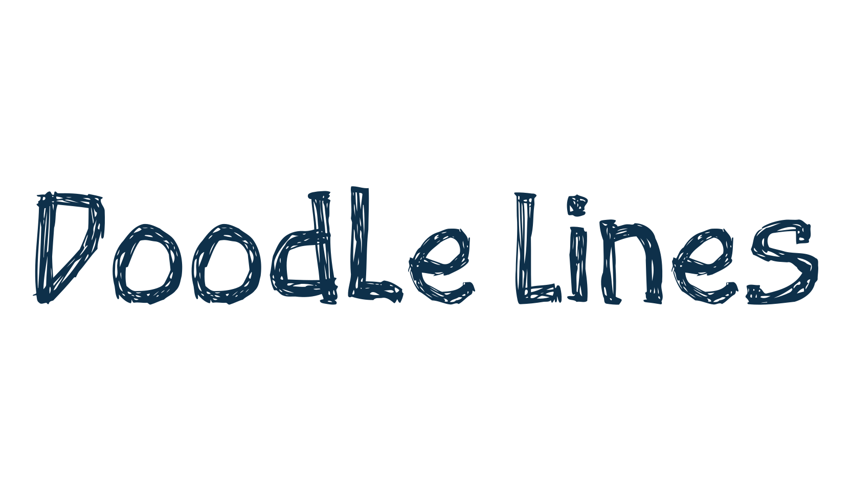 Doodle Lines, script trash fancy decorative calligraphy font preview