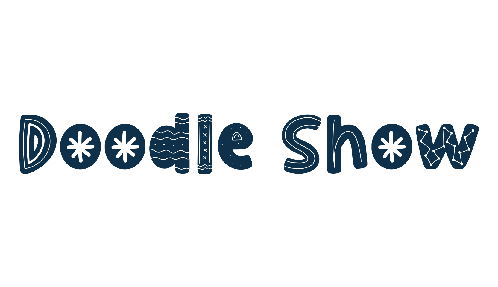Doodle Show, decorative font preview
