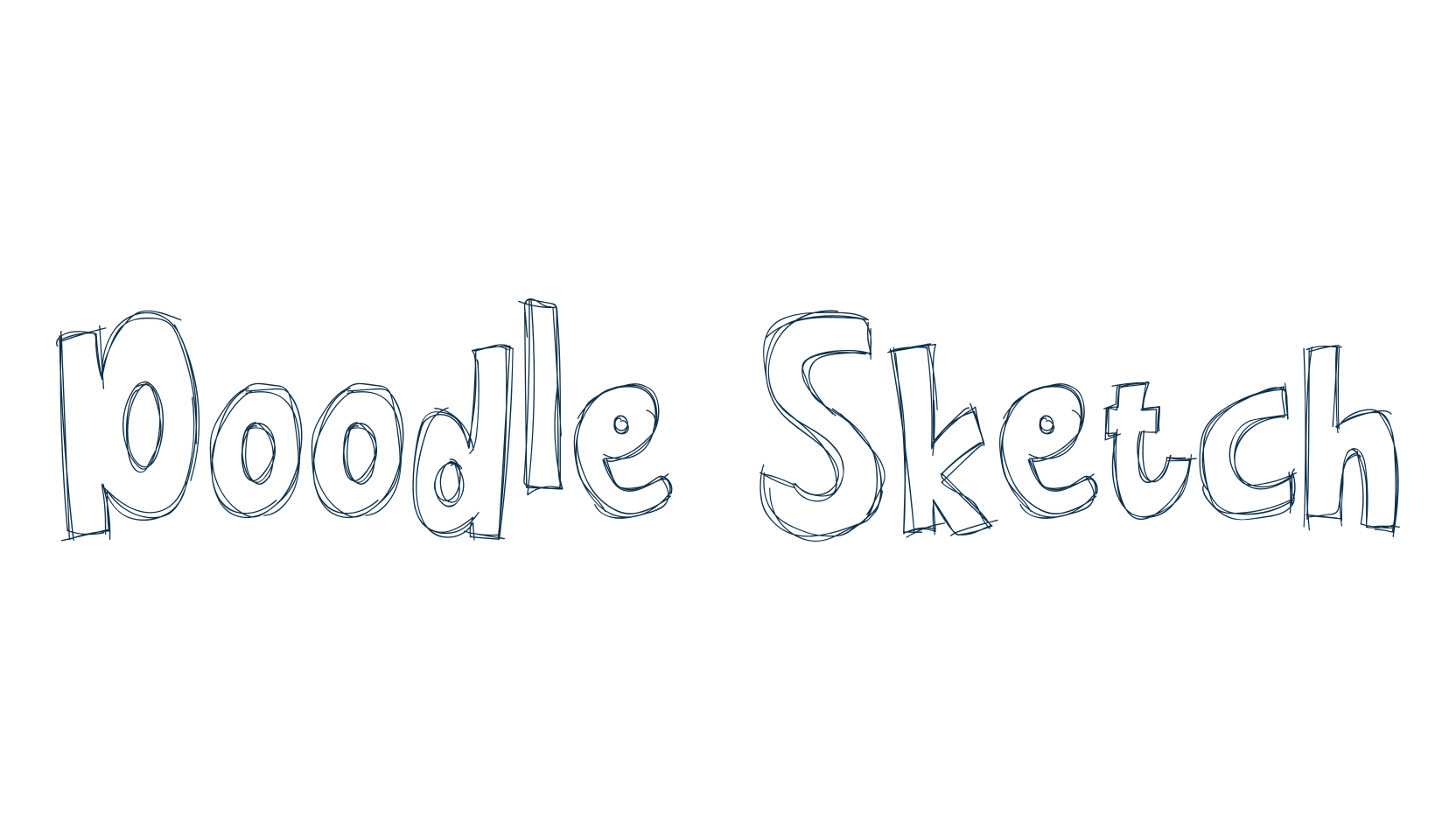 Doodle Sketch, cartoon font preview