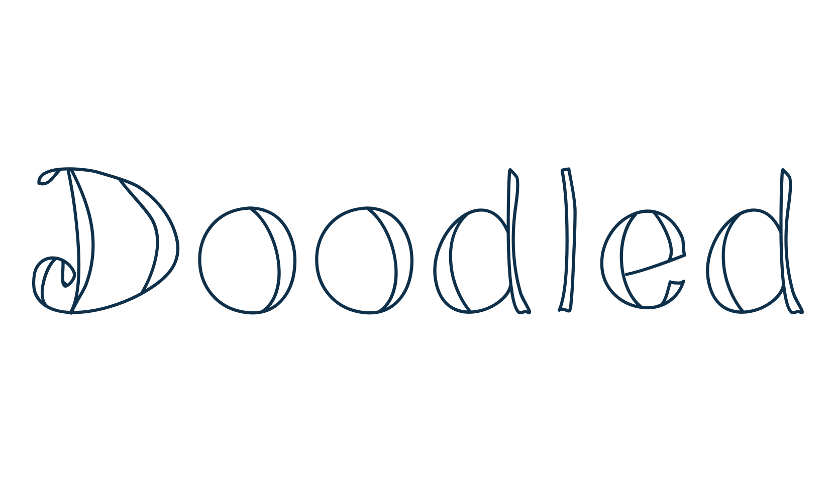 Doodled, various font preview
