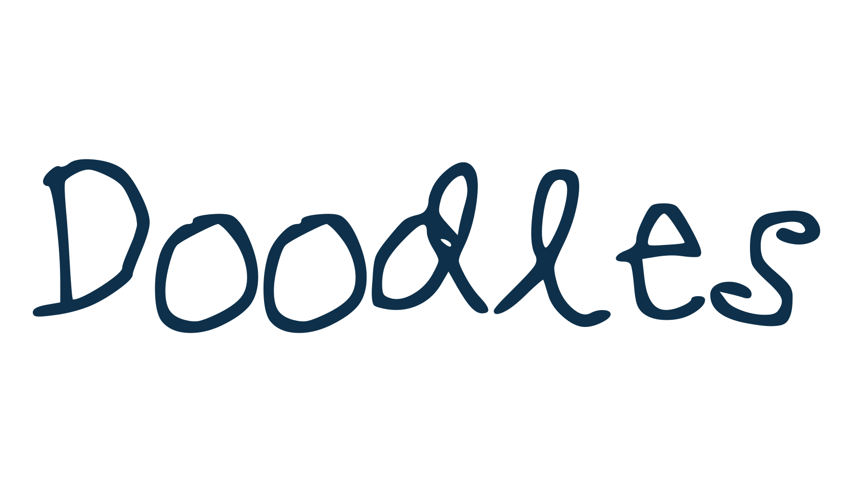 Doodles, script handwritten fancy decorative calligraphy font preview