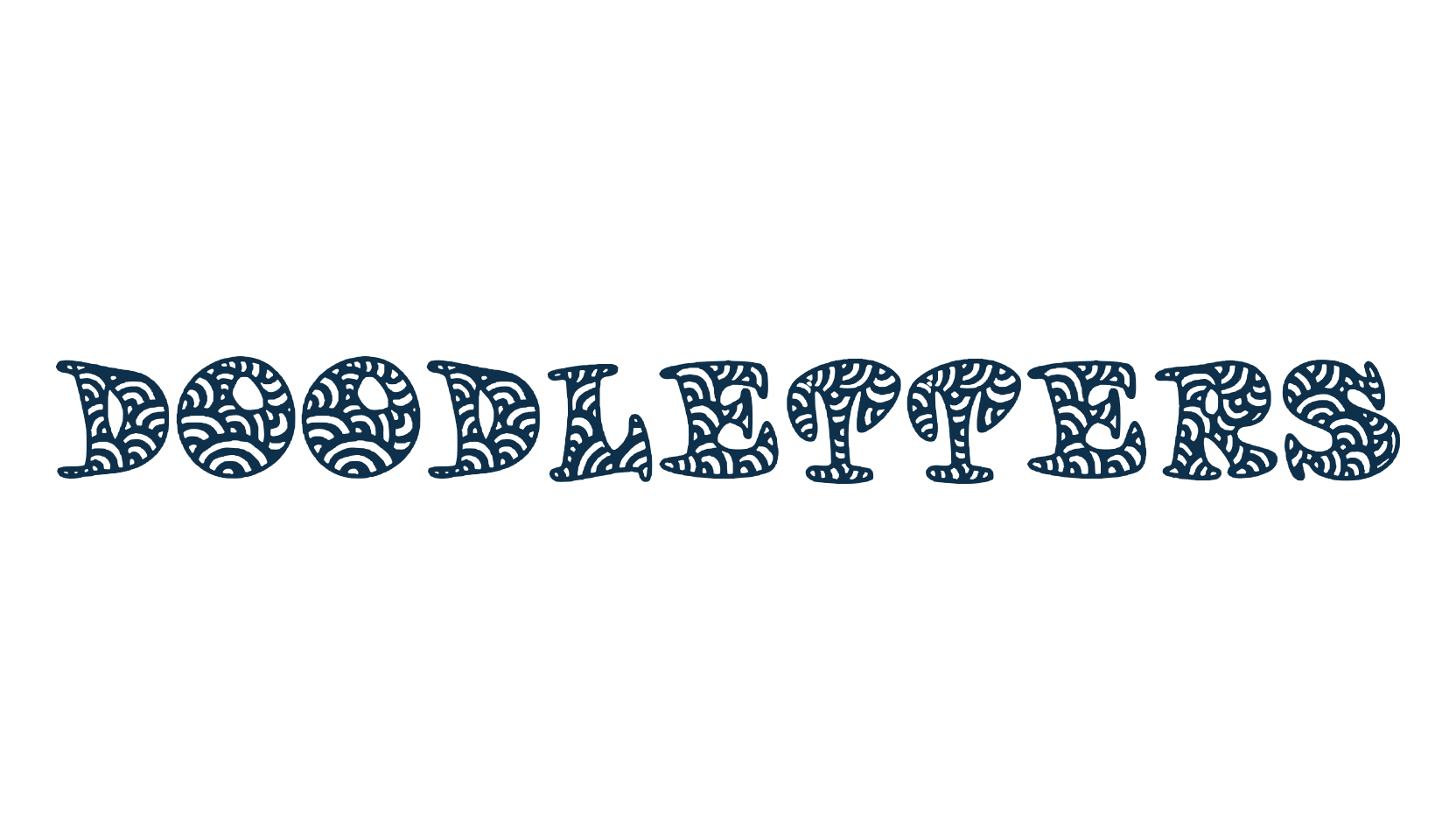 Doodletters, decorative font preview