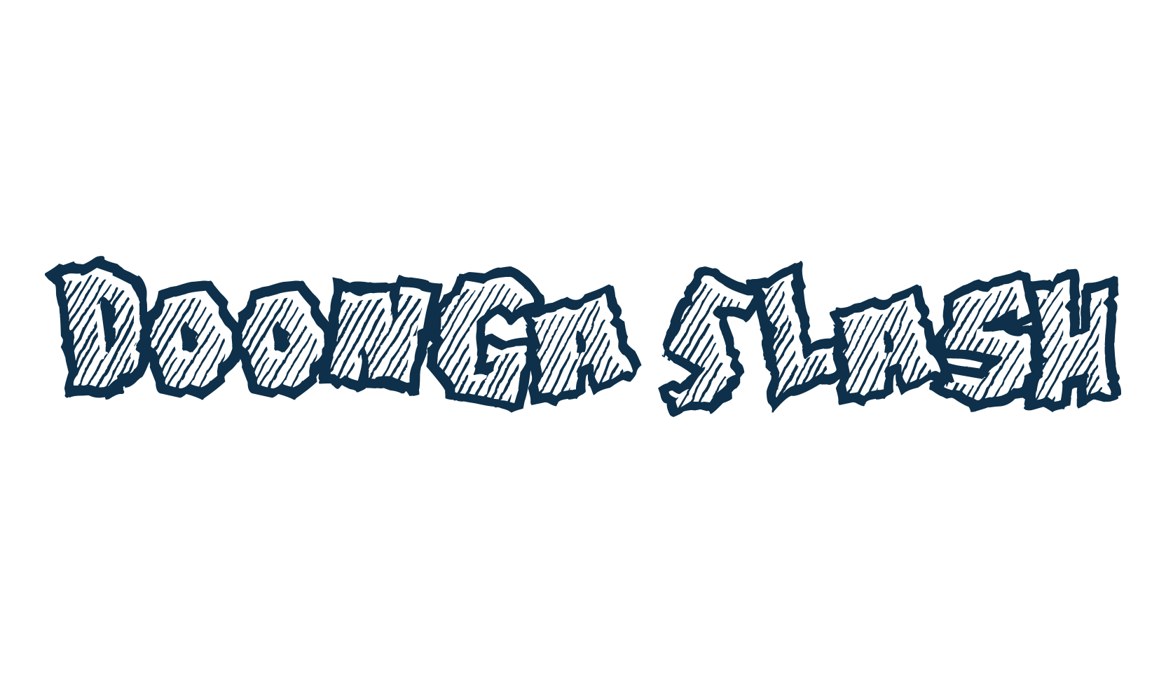Doonga Slash, fancy cartoon decorative font preview