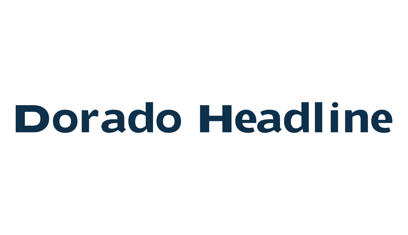 Dorado Headline, basic sans serif font preview