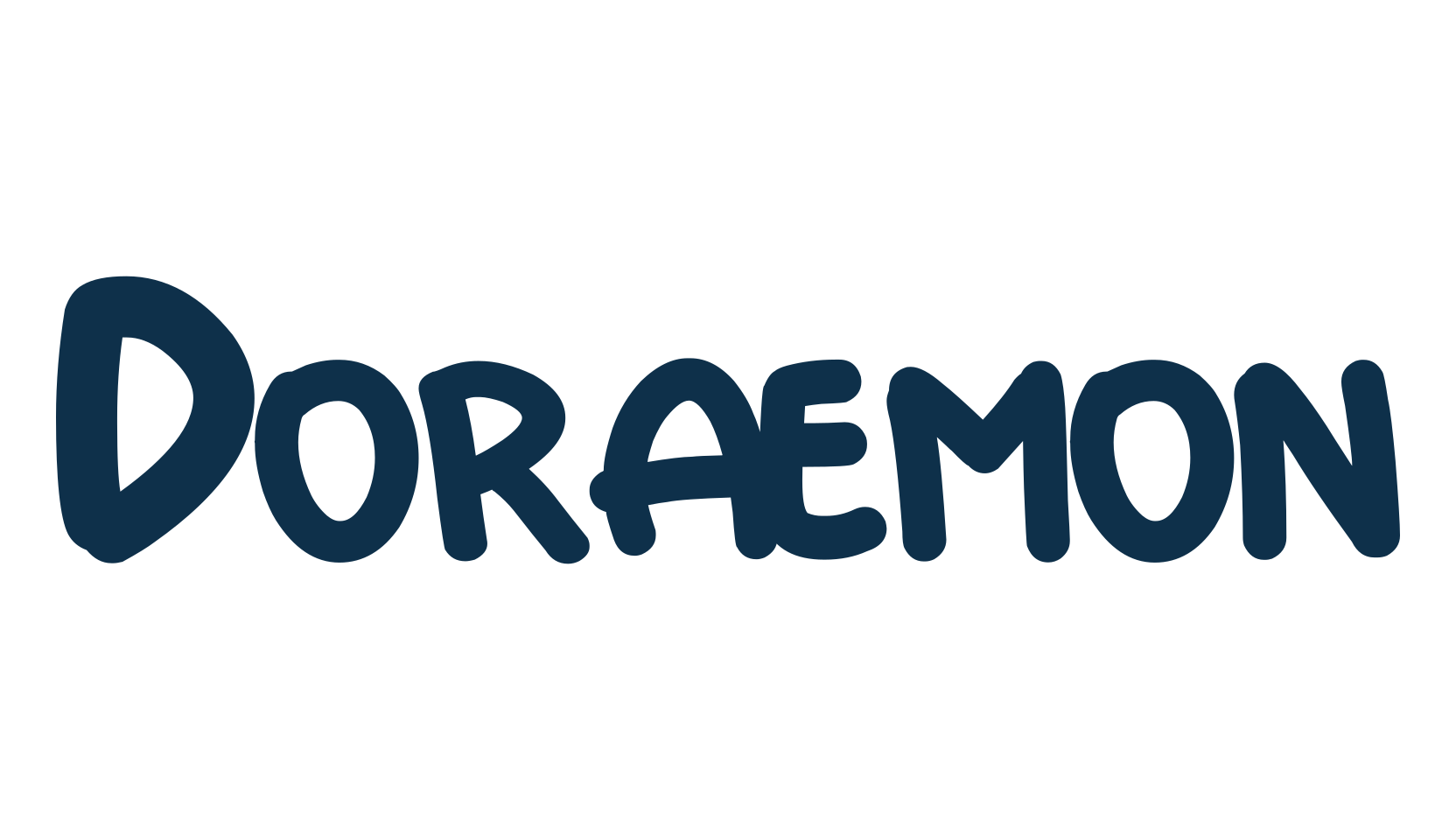 Doraemon, cartoon font preview