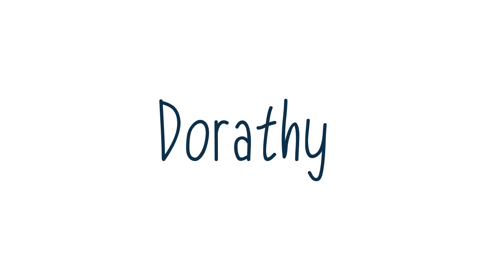 Dorathy, script handwritten fancy decorative calligraphy font preview