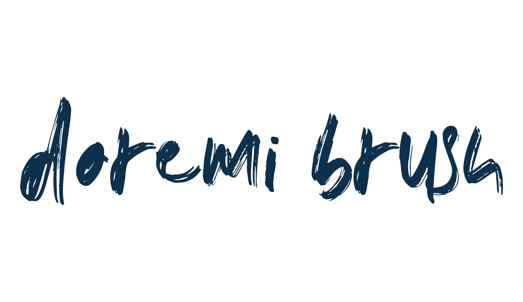 Doremi Brush, script brush fancy decorative calligraphy font preview