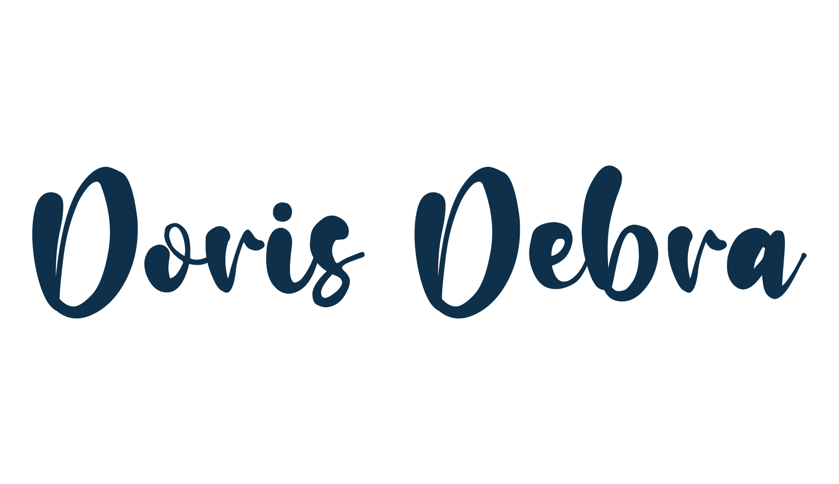 Doris Debra, various font preview