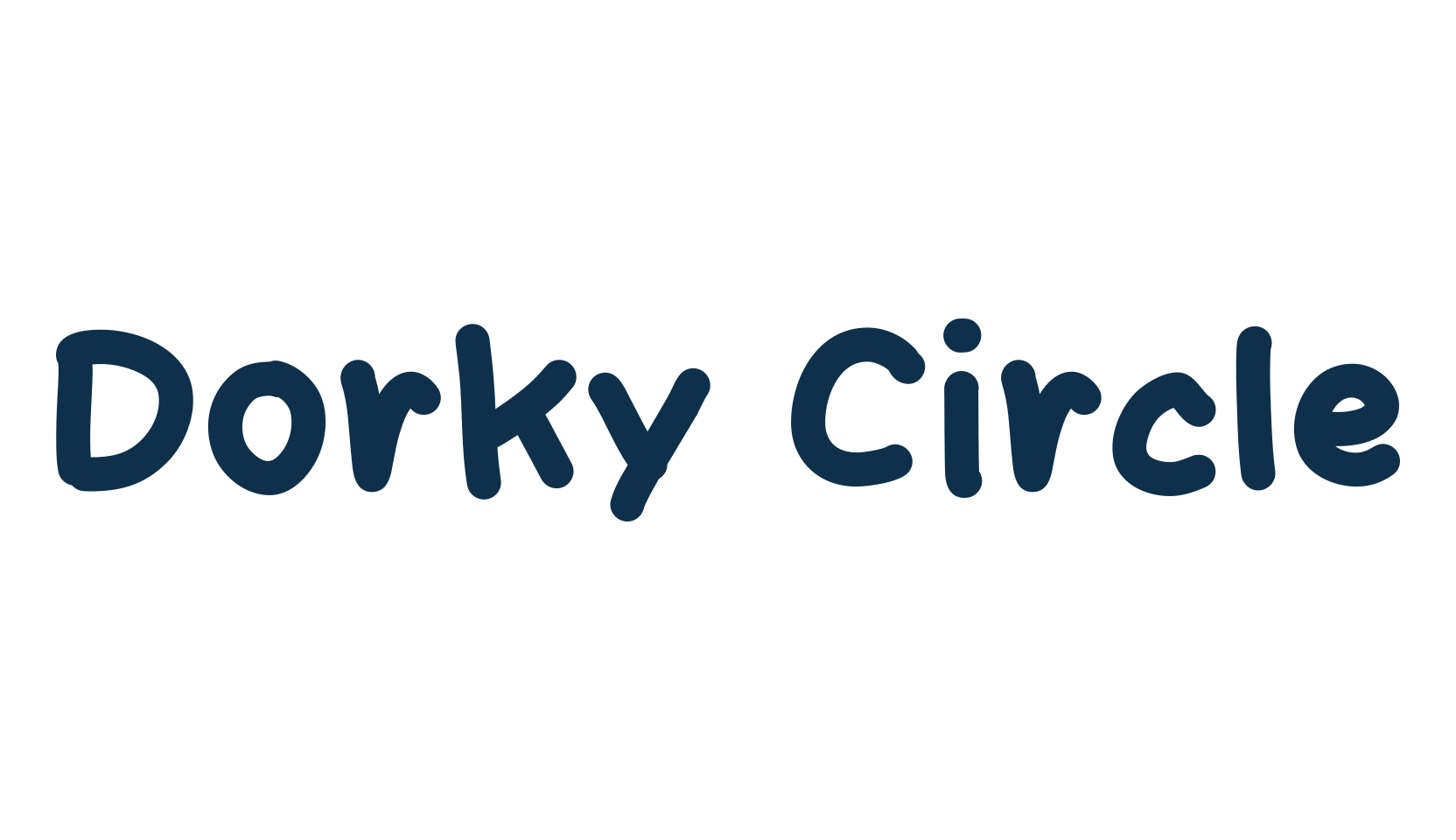 Dorky Circle, script handwritten fancy decorative calligraphy font preview
