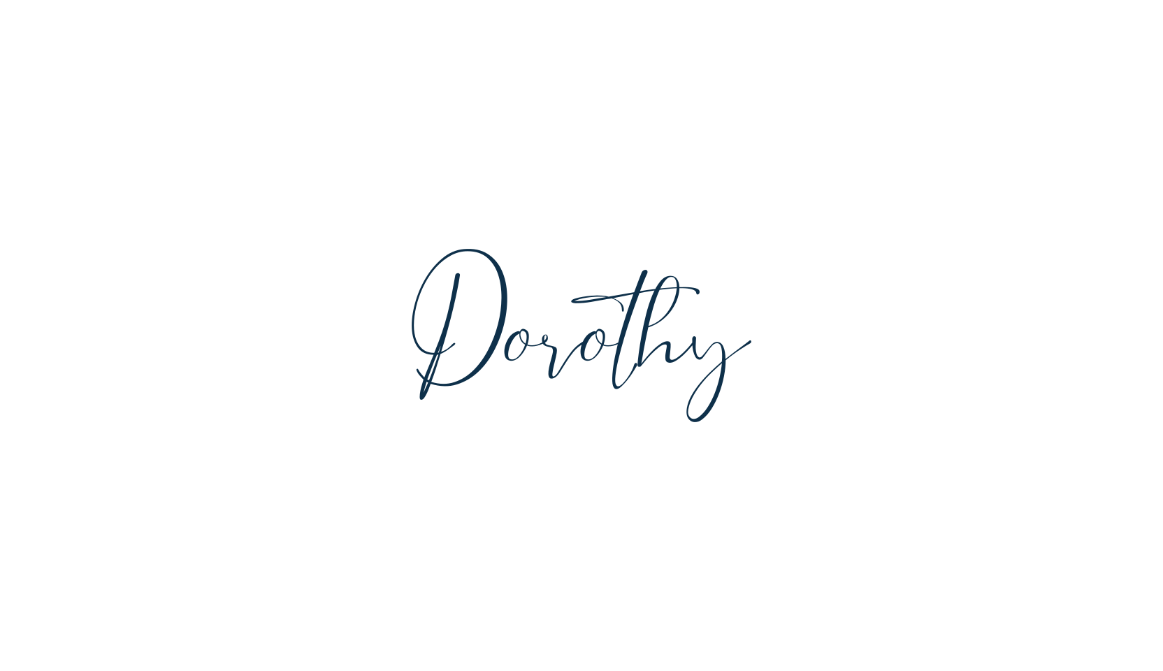 Dorothy, handwriting font preview