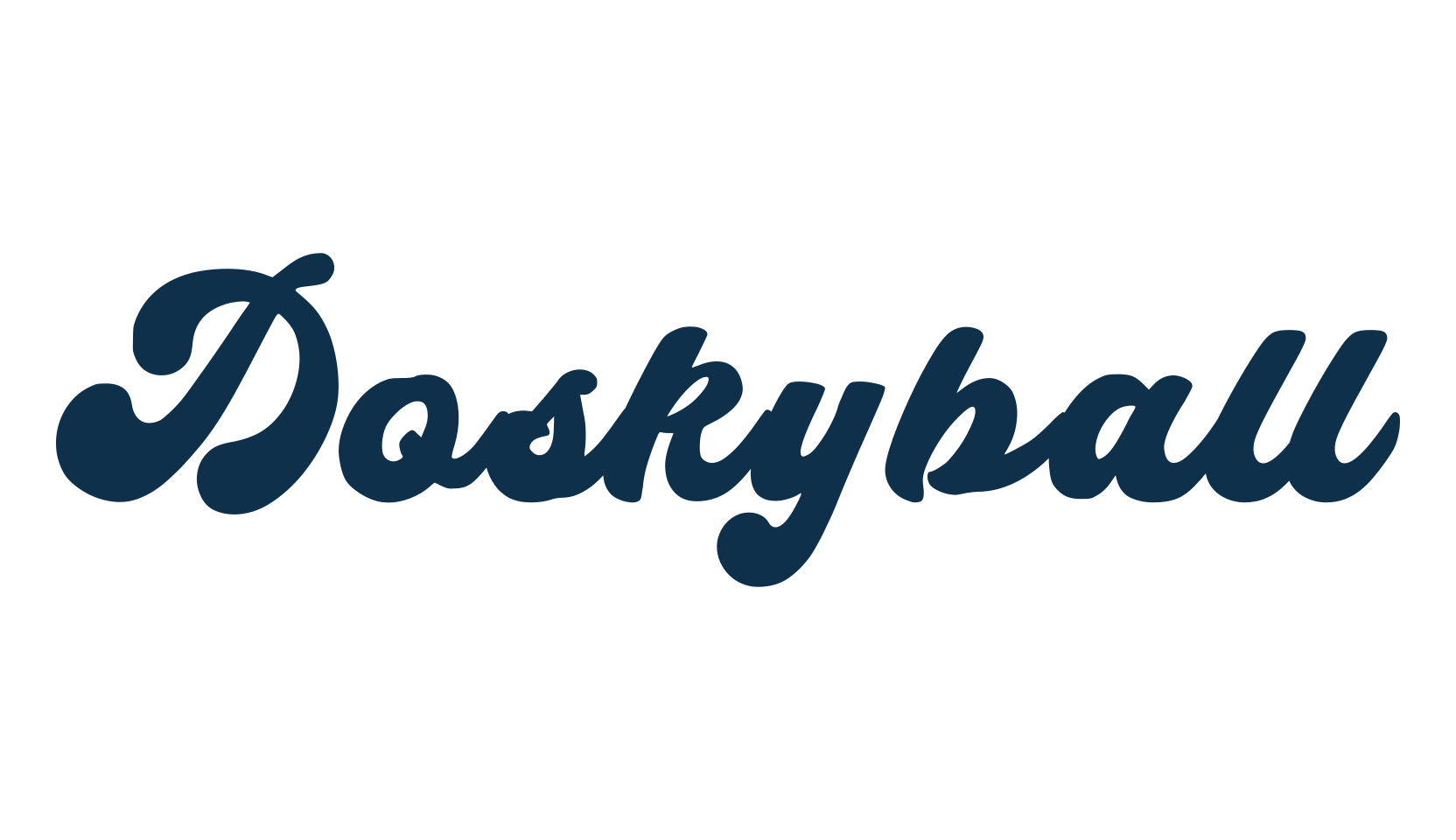 Doskyball, old school font preview