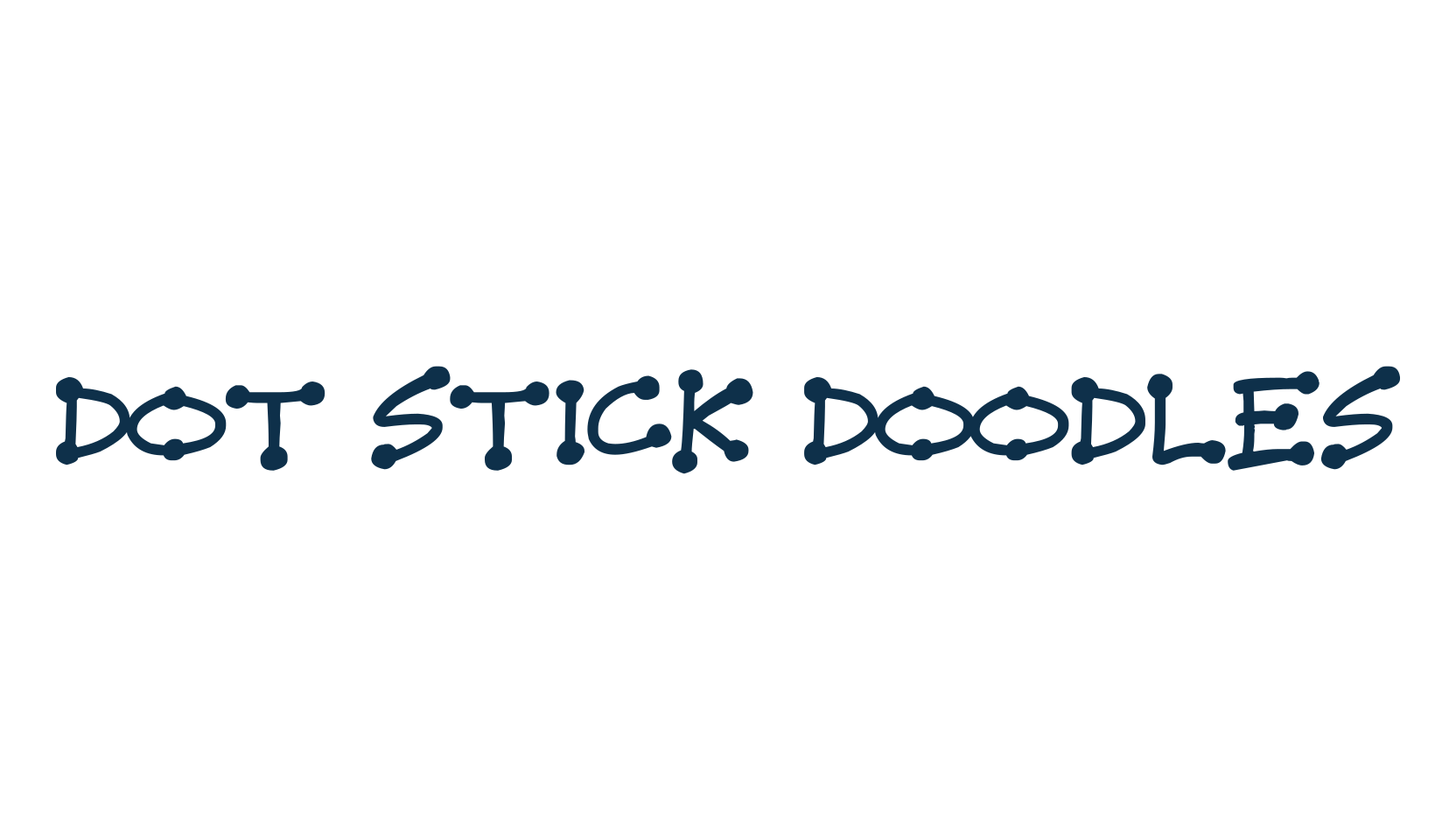 Dot Stick Doodles, cartoon font preview