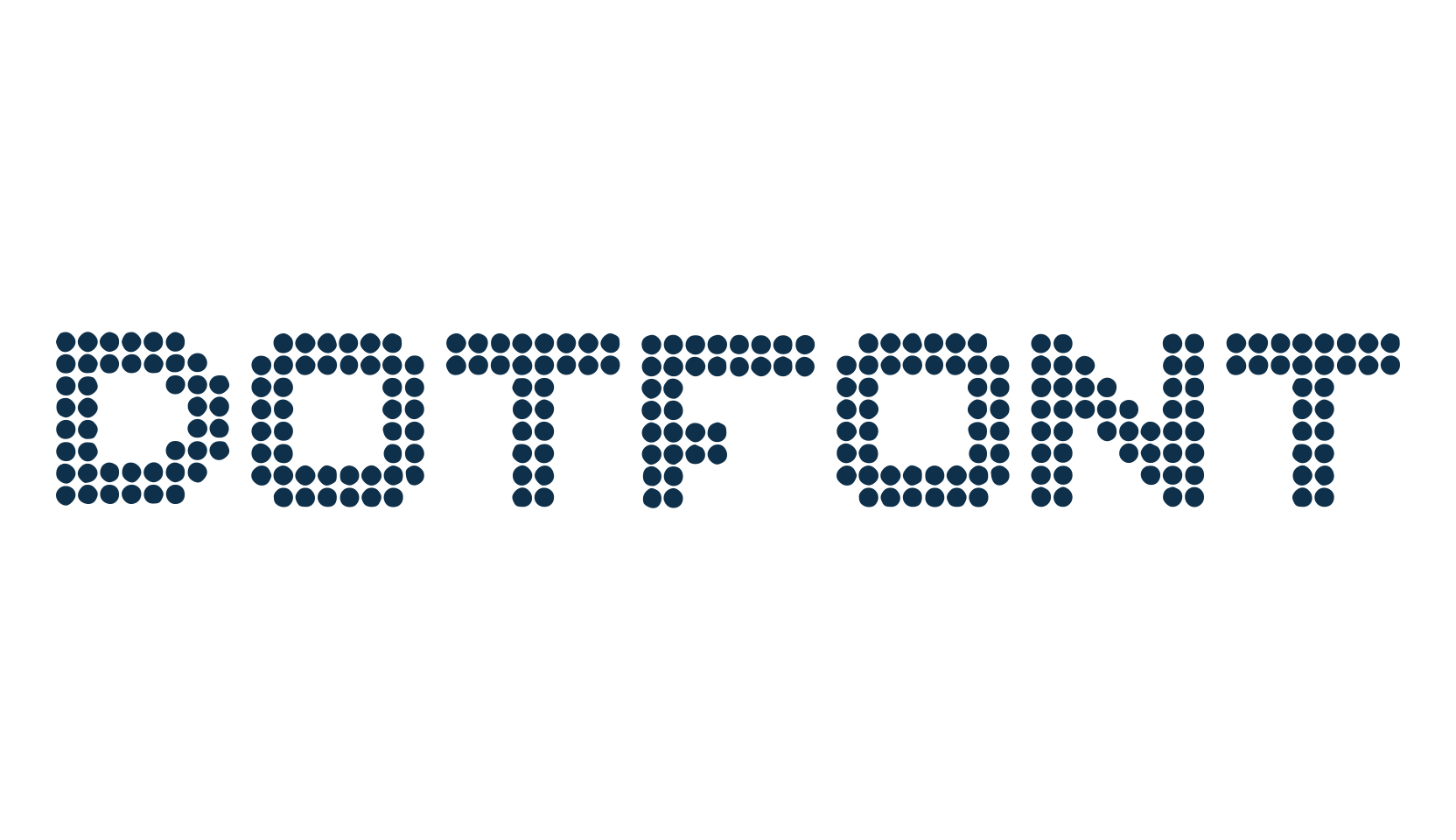 Dotfont, techno lcd sci-fi font preview