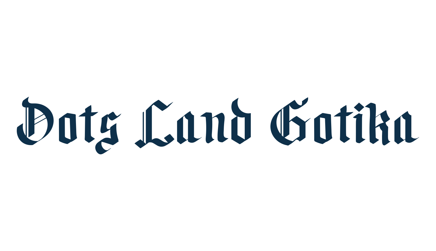 Dots Land Gotika, medieval font preview