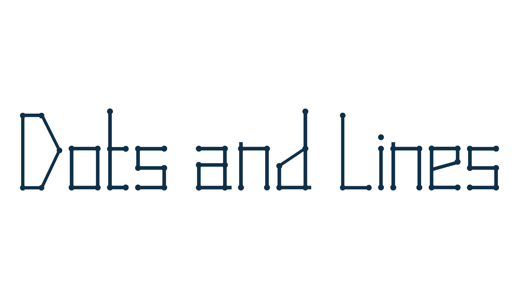 Dots and Lines, fancy various decorative font preview