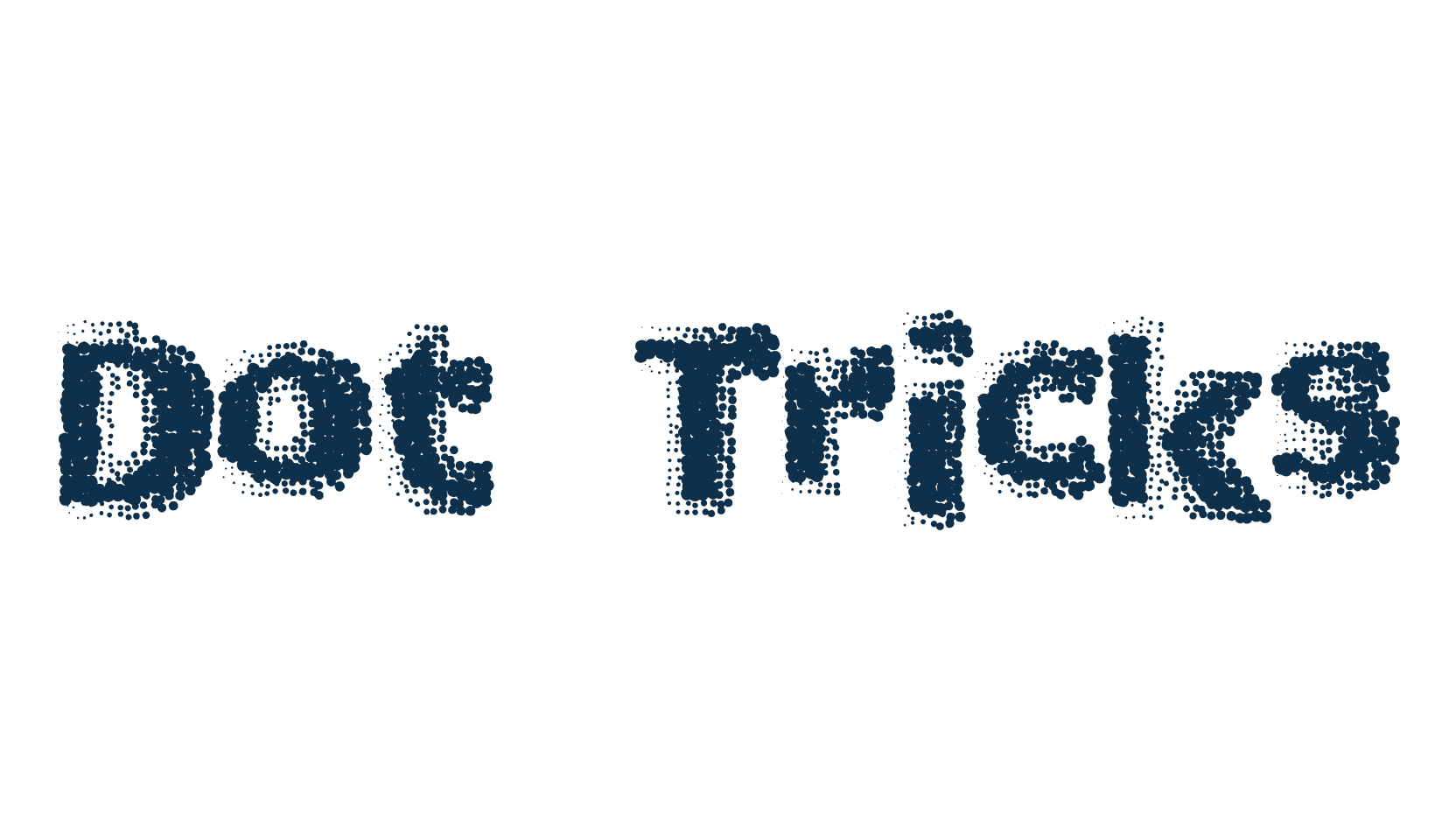 Dot Tricks, distorted font preview
