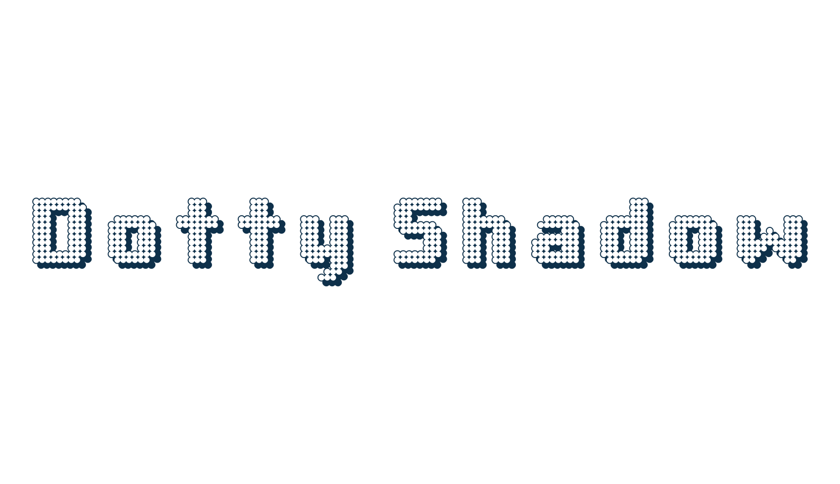 Dotty Shadow, lcd font preview