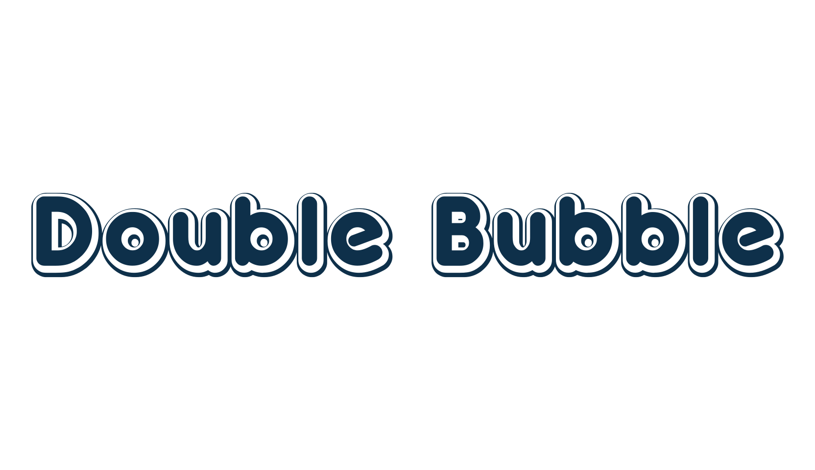 Double Bubble, groovy font preview