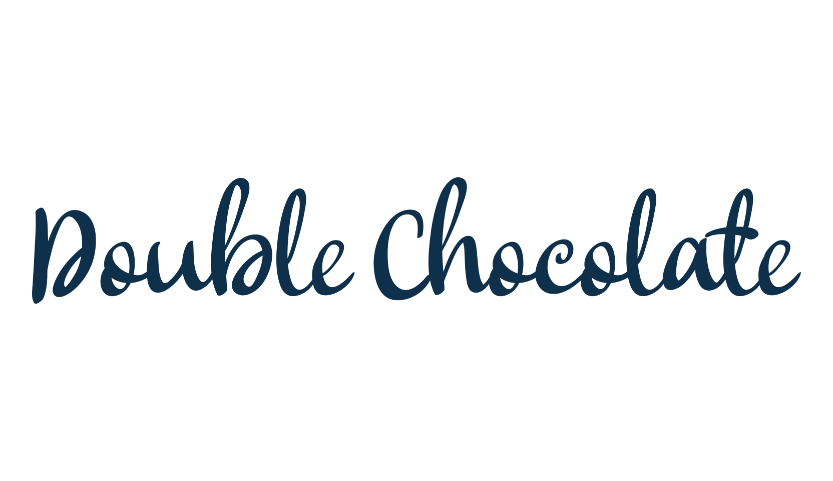 Double Chocolate, fancy decorative font preview