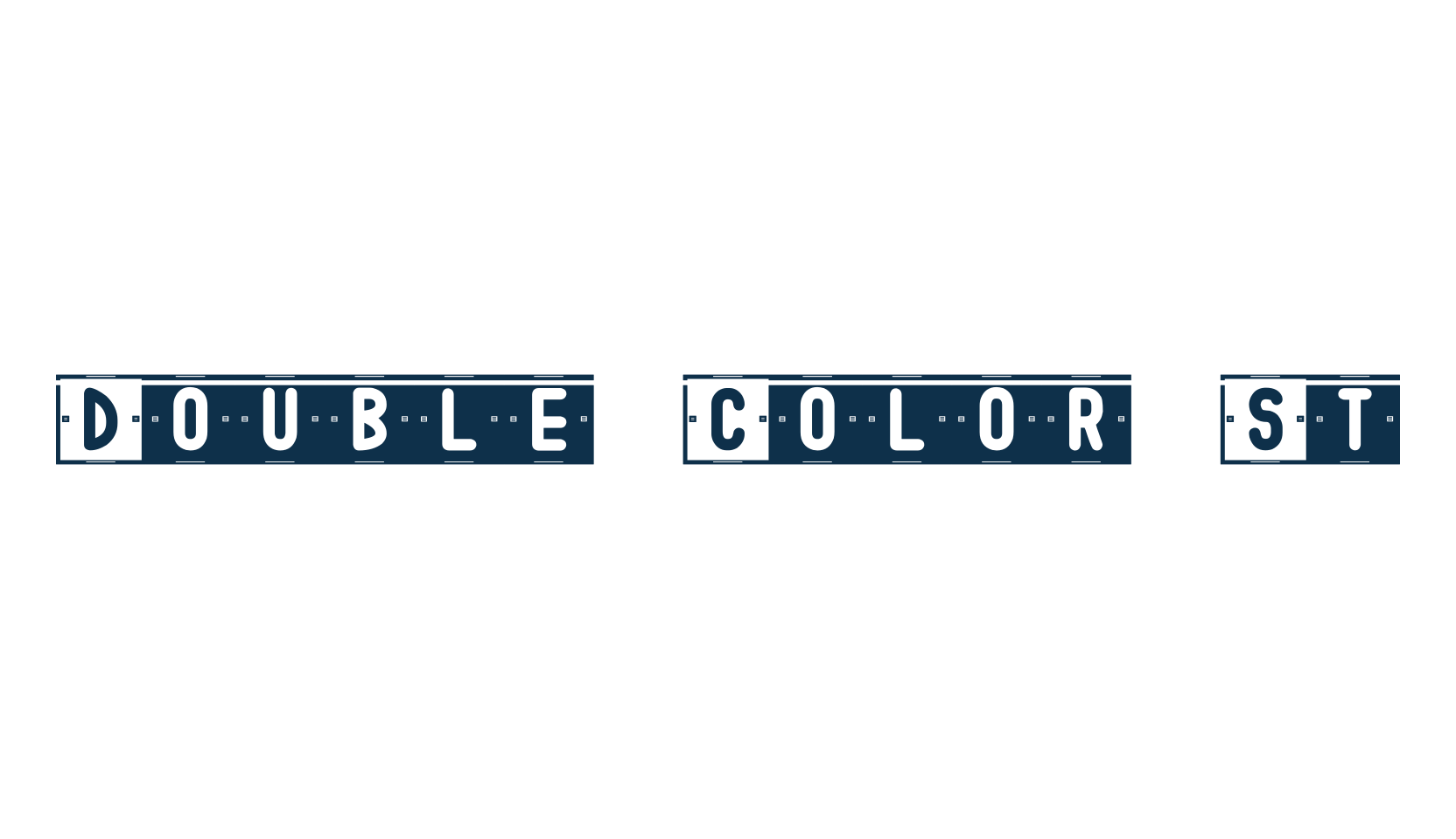 Double Color St, fancy decorative font preview