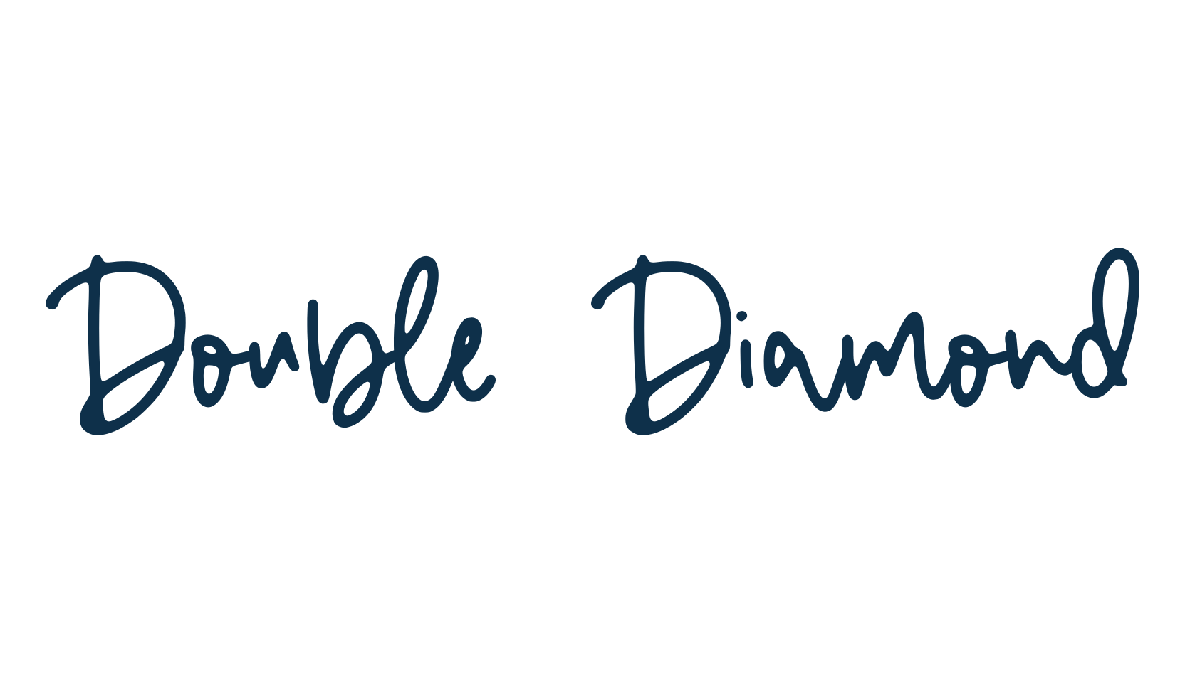 Double Diamond, handwriting font preview