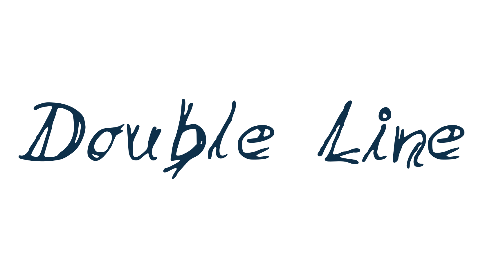 Double Line, fancy various decorative script calligraphy font preview