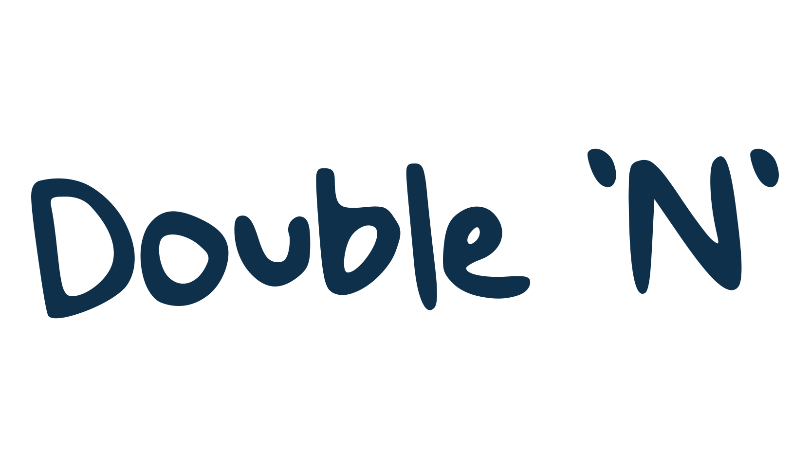 Double 'N', script handwritten fancy decorative calligraphy font preview
