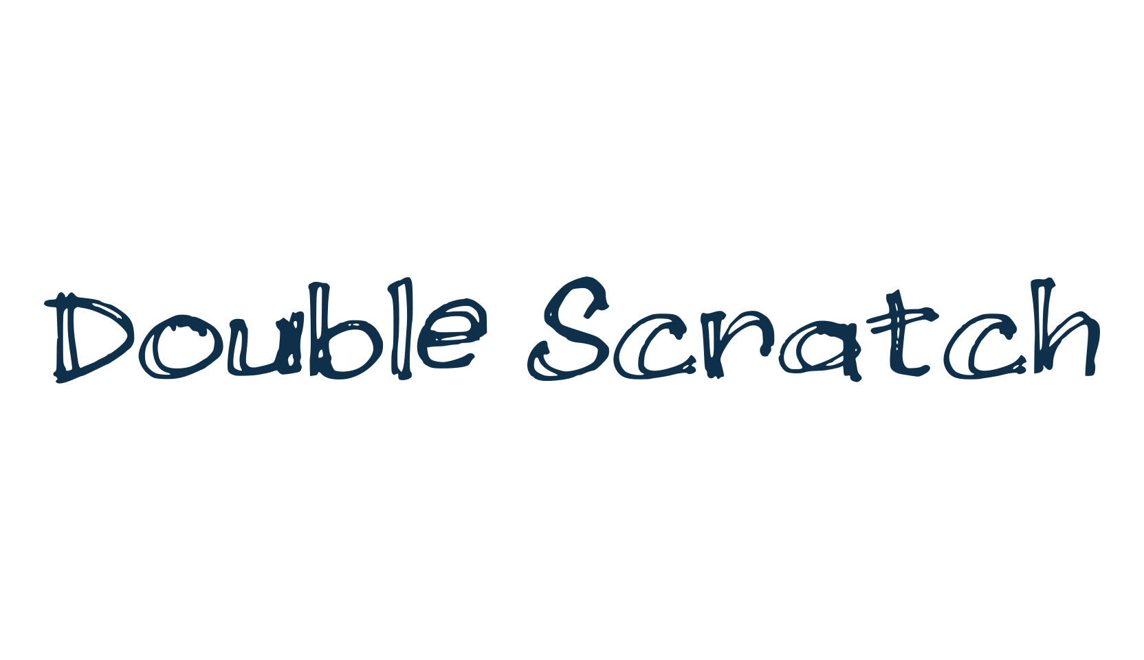 Double Scratch, trash font preview