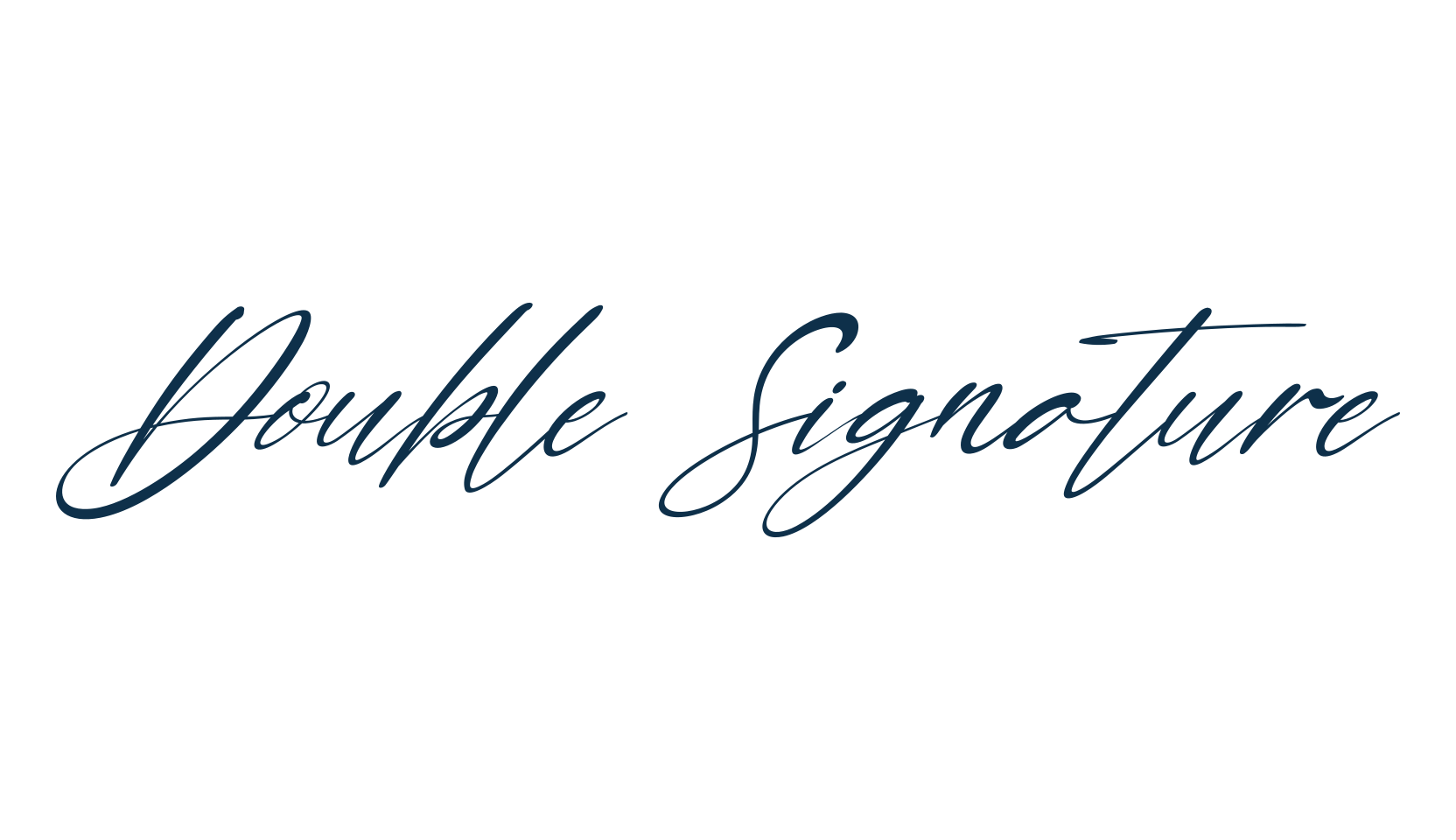 Double Signature, handwriting font preview