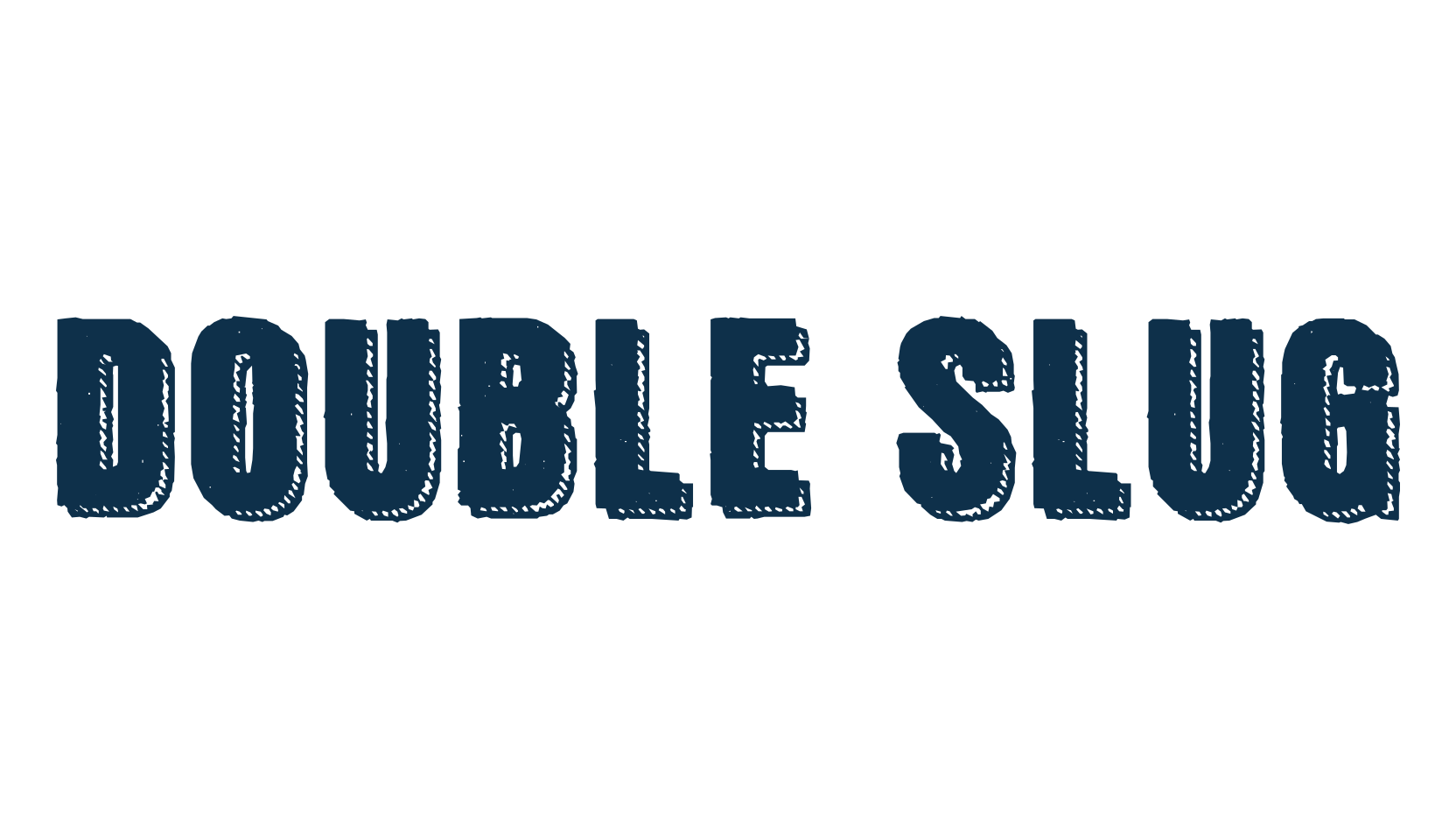 Double Slug, fancy various decorative font preview