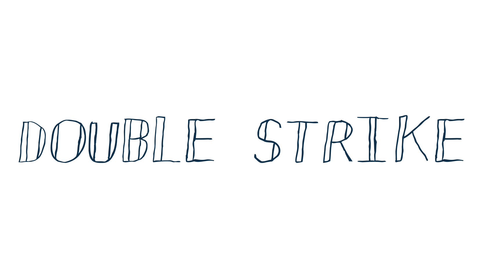 Double Strike, various font preview