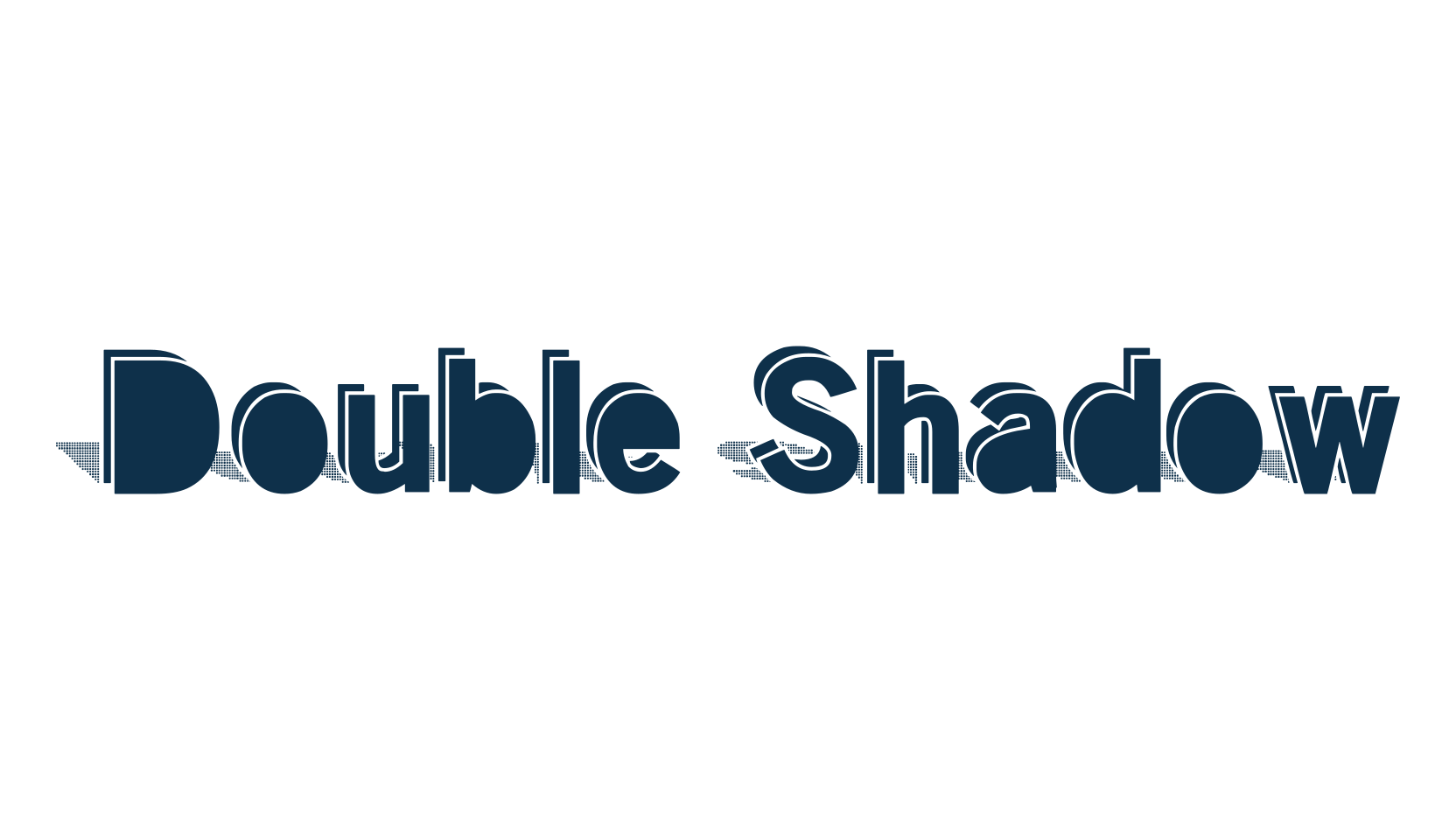 Double Shadow, retro font preview