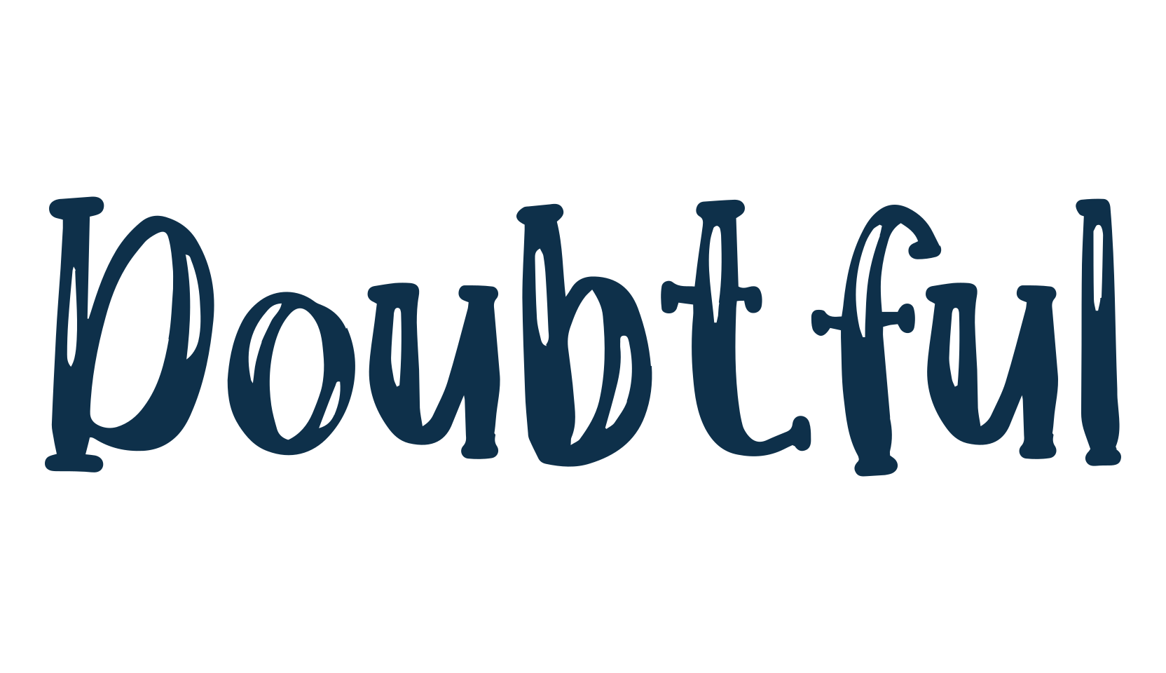 Doubtful, fancy various decorative font preview
