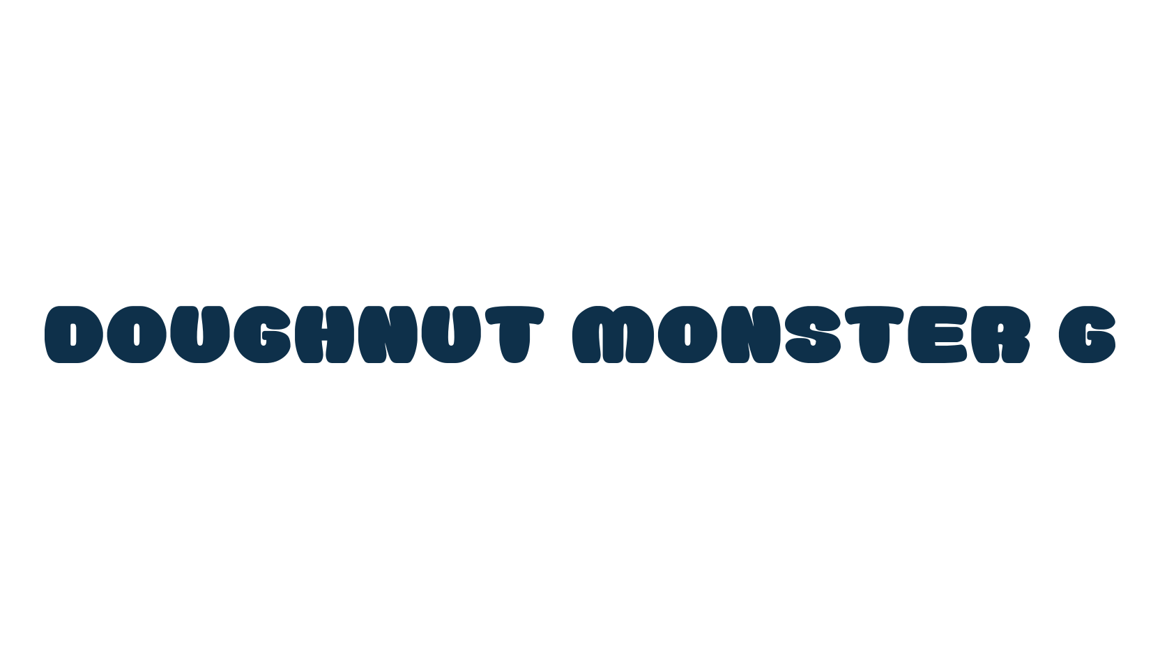 Doughnut Monster G, groovy font preview