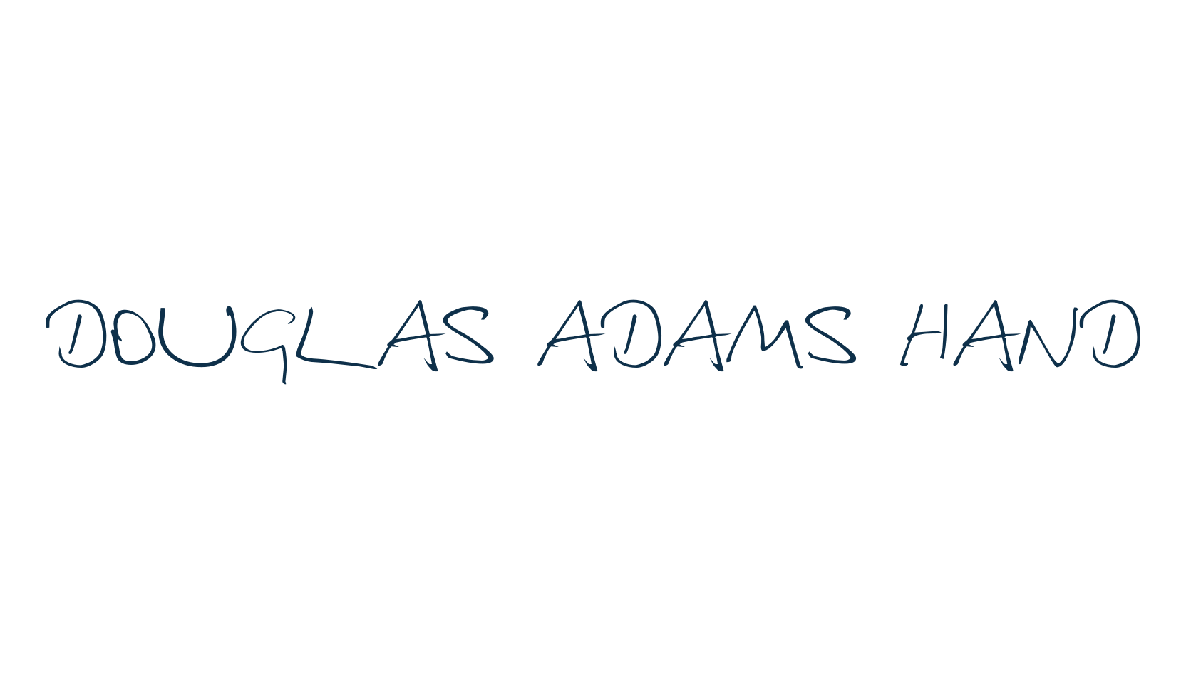 Douglas Adams Hand, script handwritten fancy decorative calligraphy font preview